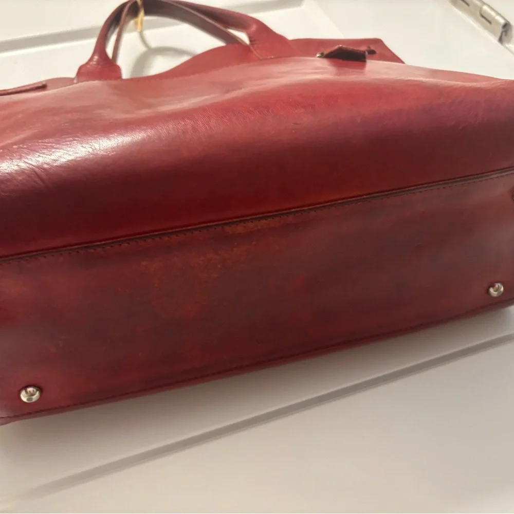 Dooney & Bourke Rich Red Leather Tote - Picture 4 of 5
